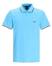 Polo imprimé bleu clair BOSS