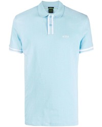 Polo imprimé bleu clair BOSS