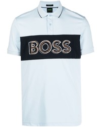 Polo imprimé bleu clair BOSS