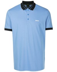 Polo imprimé bleu clair BOSS