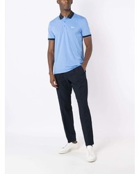 Polo imprimé bleu clair BOSS