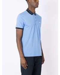 Polo imprimé bleu clair BOSS