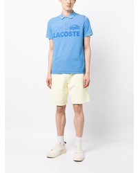 Polo imprimé bleu clair Lacoste