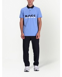 Polo imprimé bleu clair BOSS