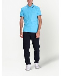 Polo imprimé bleu clair BOSS