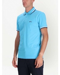 Polo imprimé bleu clair BOSS