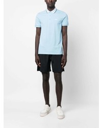 Polo imprimé bleu clair BOSS