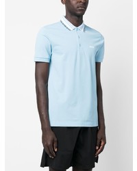 Polo imprimé bleu clair BOSS