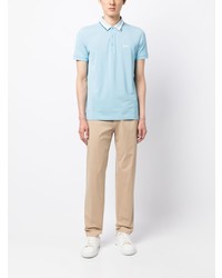 Polo imprimé bleu clair BOSS