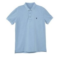 Polo imprimé bleu clair Mango