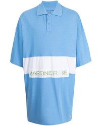 Polo imprimé bleu clair Martine Rose