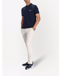 Polo imprimé bleu marine BOSS