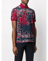 Polo imprimé bleu marine Etro