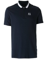 Polo imprimé bleu marine Armani Exchange