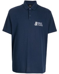 Polo imprimé bleu marine Armani Exchange