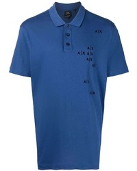 Polo imprimé bleu marine Armani Exchange