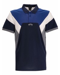 Polo imprimé bleu marine BOSS