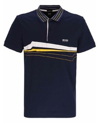 Polo imprimé bleu marine BOSS