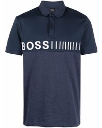 Polo imprimé bleu marine BOSS