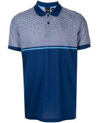 Polo imprimé bleu marine BOSS