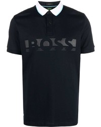 Polo imprimé bleu marine BOSS