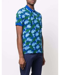 Polo imprimé bleu marine Lacoste