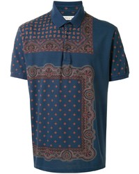 Polo imprimé bleu marine Etro