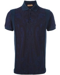 Polo imprimé bleu marine Etro