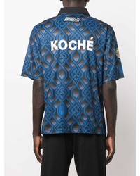 Polo imprimé bleu marine Koché