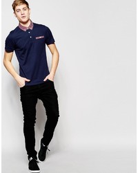 Polo imprimé bleu marine Jack and Jones