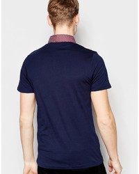 Polo imprimé bleu marine Jack and Jones