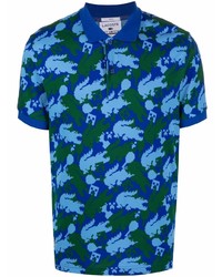 Polo imprimé bleu marine Lacoste