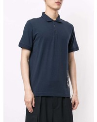 Polo imprimé bleu marine Ea7 Emporio Armani