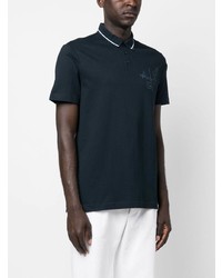 Polo imprimé bleu marine Armani Exchange