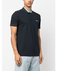 Polo imprimé bleu marine BOSS