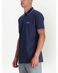 Polo imprimé bleu marine BOSS