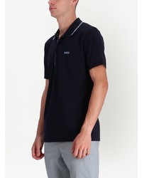 Polo imprimé bleu marine BOSS