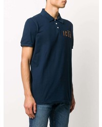 Polo imprimé bleu marine DSQUARED2