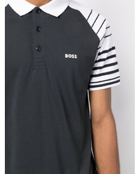 Polo imprimé bleu marine BOSS