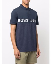 Polo imprimé bleu marine BOSS