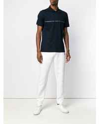 Polo imprimé bleu marine Emporio Armani