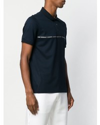 Polo imprimé bleu marine Emporio Armani