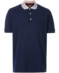 Polo imprimé bleu marine Missoni