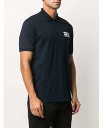 Polo imprimé bleu marine Emporio Armani