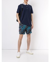 Polo imprimé bleu marine Missoni