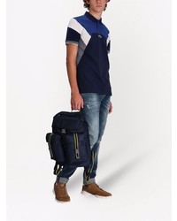 Polo imprimé bleu marine BOSS