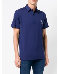 Polo imprimé bleu marine Billionaire