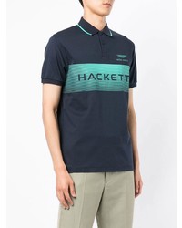 Polo imprimé bleu marine Hackett