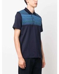 Polo imprimé bleu marine Missoni