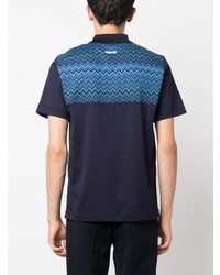 Polo imprimé bleu marine Missoni